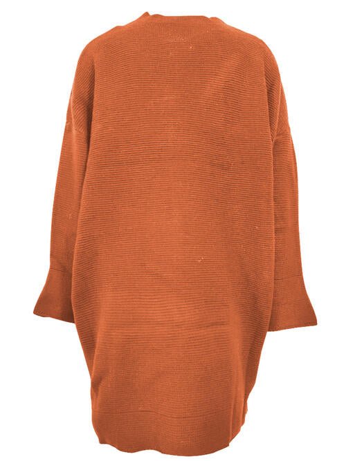 Round Neck Long Sleeve Sweater Dress - Guy Christopher