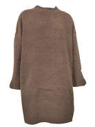 Round Neck Long Sleeve Sweater Dress - Guy Christopher