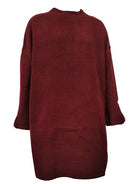 Round Neck Long Sleeve Sweater Dress - Guy Christopher