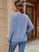 Round Neck Raglan Sleeve Sweater - Guy Christopher