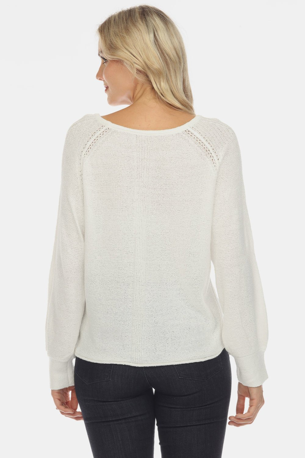 Round Neck Raglan Sleeve Sweater - Guy Christopher