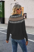 Round Neck Raglan Sleeve Sweater - Guy Christopher