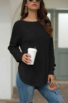 Round Neck Ribbed Knit Top - Guy Christopher