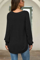 Round Neck Ribbed Knit Top - Guy Christopher