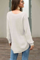 Round Neck Ribbed Knit Top - Guy Christopher