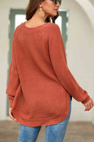 Round Neck Ribbed Knit Top - Guy Christopher