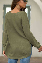 Round Neck Ribbed Knit Top - Guy Christopher