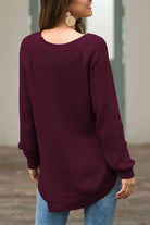 Round Neck Ribbed Knit Top - Guy Christopher