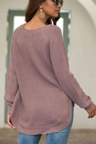 Round Neck Ribbed Knit Top - Guy Christopher