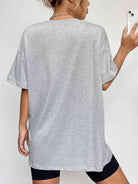 Round Neck Short Sleeve Graphic T-Shirt - Guy Christopher