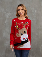 Rudolph Pom-Pom Trim Sweater - Guy Christopher