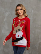 Rudolph Pom-Pom Trim Sweater - Guy Christopher