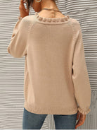 Ruffled Quarter-Button Sweater - Guy Christopher