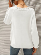 Ruffled Quarter-Button Sweater - Guy Christopher