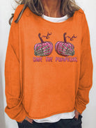 SAVE THE PUMPKIN Graphic Full Size Sweatshirt - Guy Christopher