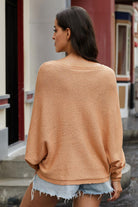 Scoop Neck Drop Shoulder Sweater - Guy Christopher