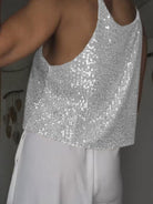 Sequin Deep V Tank - Guy Christopher