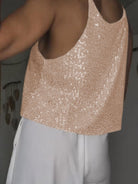 Sequin Deep V Tank - Guy Christopher