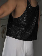 Sequin Deep V Tank - Guy Christopher