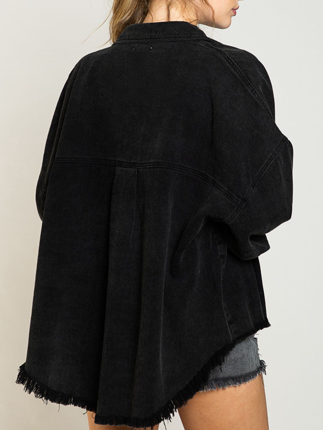 Sequin Detail Long Sleeve Denim Jacket - Guy Christopher