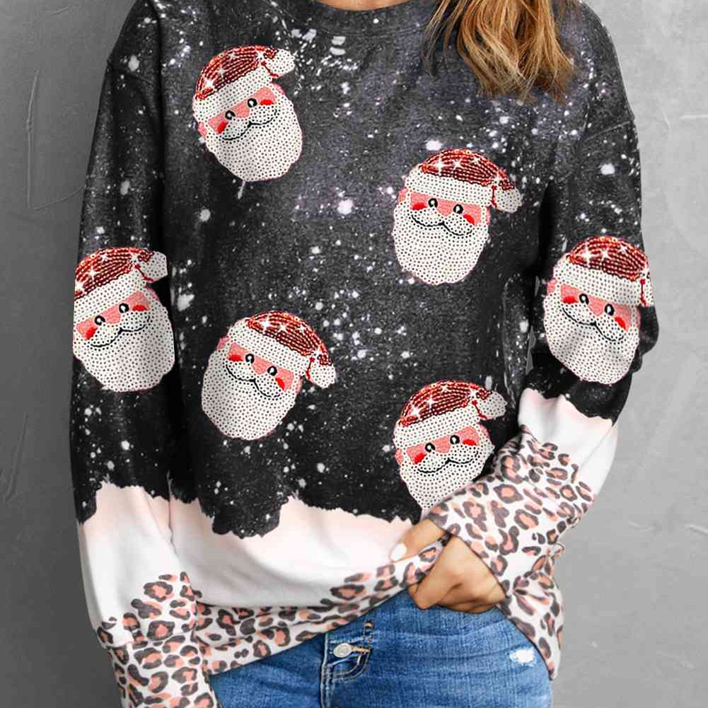 Sequin Patch Christmas Element Sweatshirt - Guy Christopher
