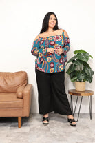 Sew In Love Full Size Floral Cold Shoulder Blouse - Guy Christopher