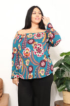 Sew In Love Full Size Floral Cold Shoulder Blouse - Guy Christopher