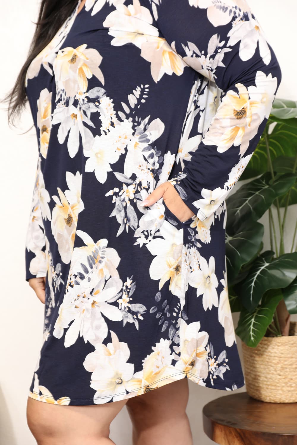 Sew In Love Full Size Flower Print Shirt Dress - Guy Christopher
