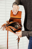 SHOMICO PU Leather Crossbody Bag with Tassel - Guy Christopher