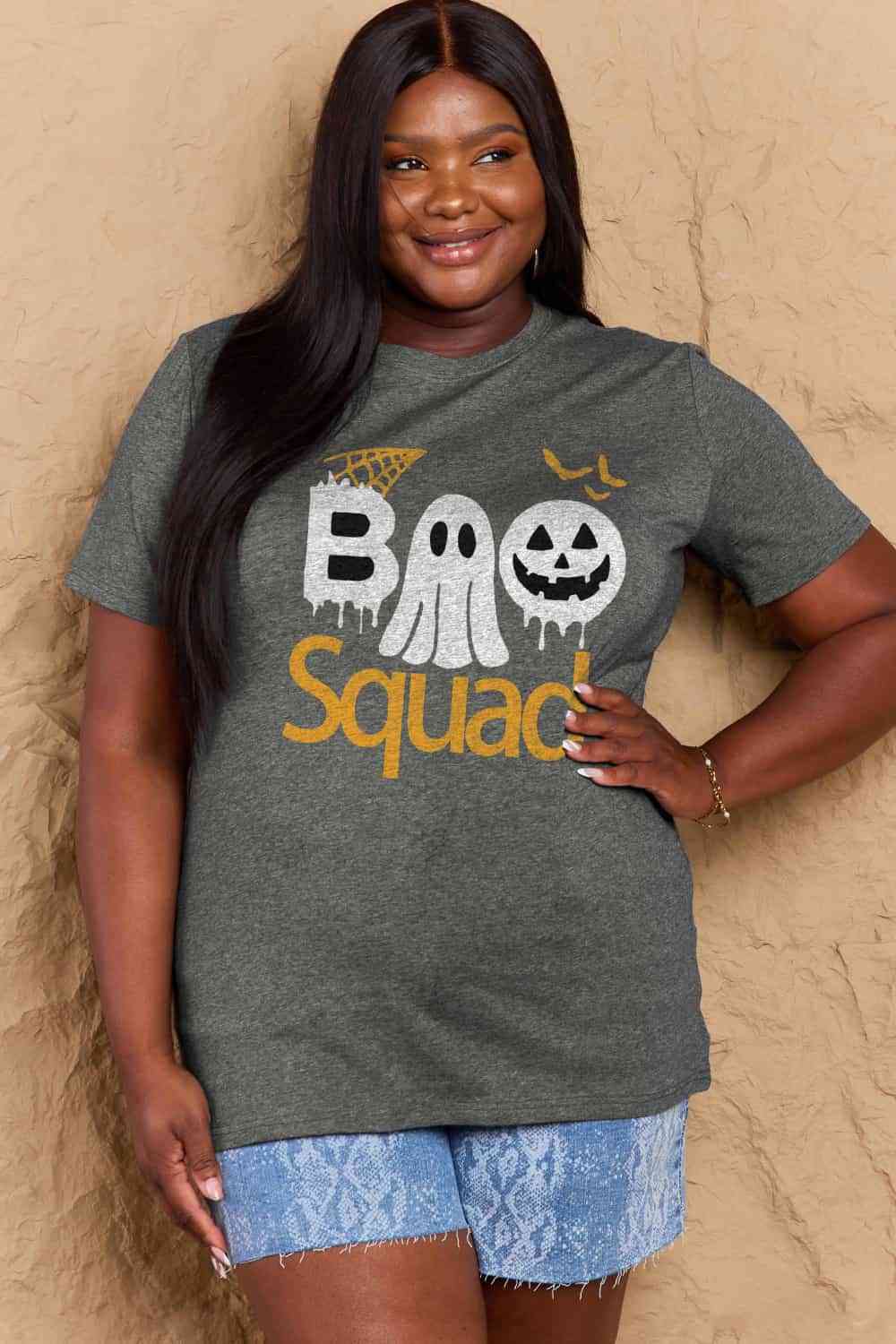 Simply Love Full Size BOO SQUAD Graphic Cotton T-Shirt - Guy Christopher