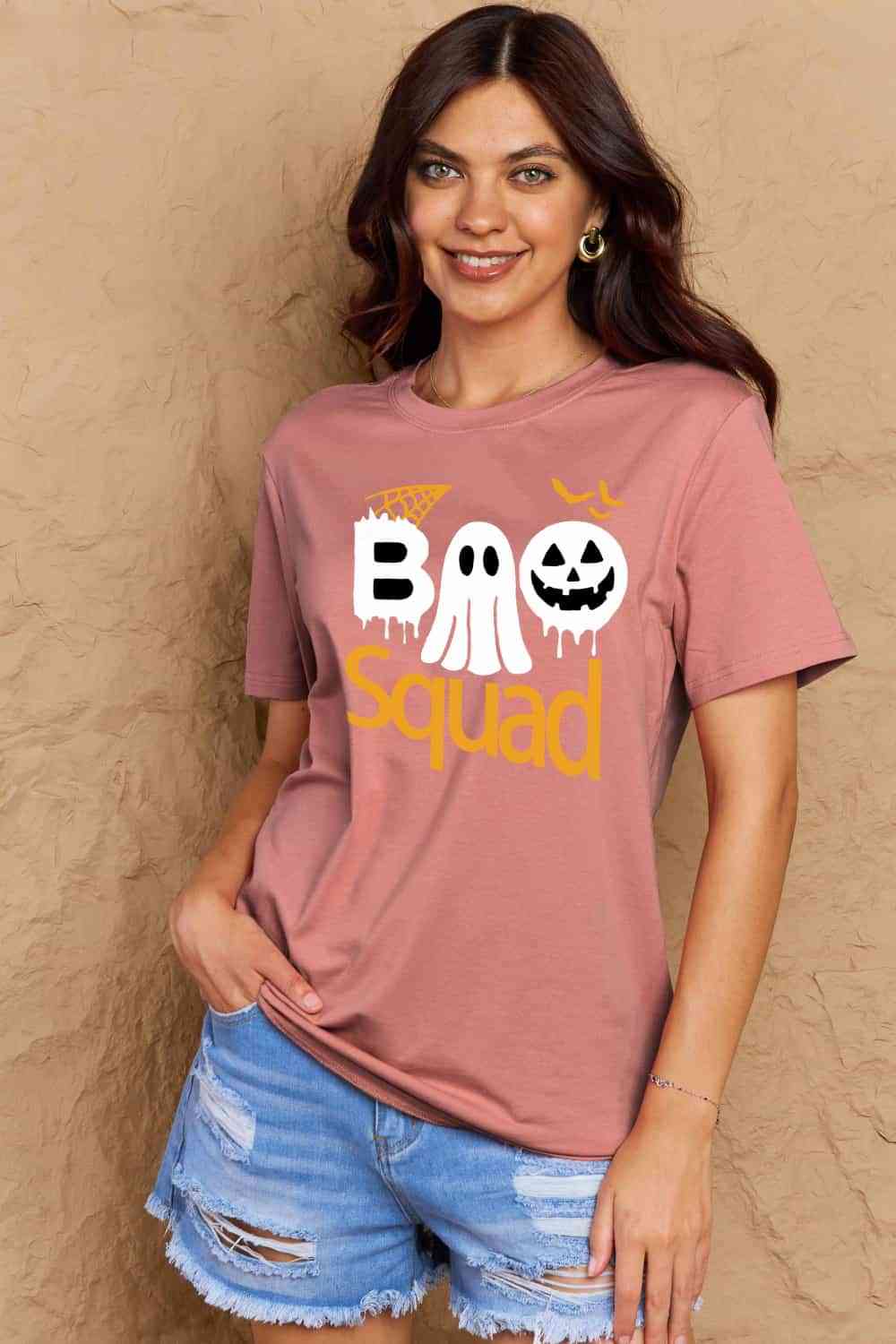 Simply Love Full Size BOO SQUAD Graphic Cotton T-Shirt - Guy Christopher