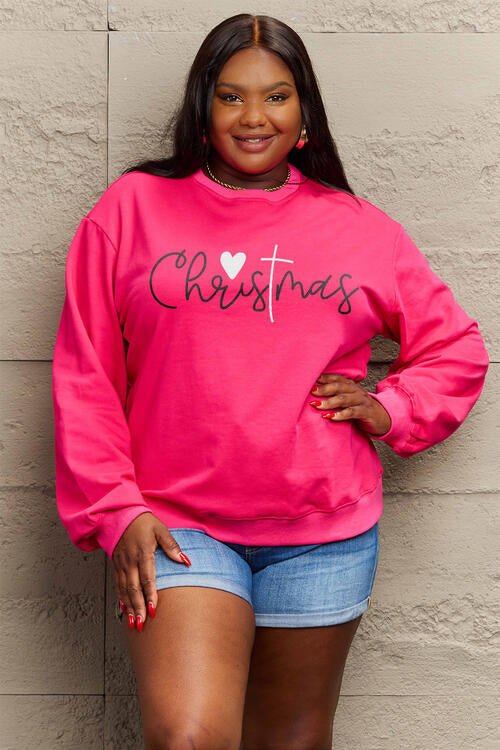 Simply Love Full Size CHRISTMAS Long Sleeve Sweatshirt - Guy Christopher
