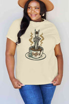 Simply Love Full Size COFFEE Graphic Cotton Tee - Guy Christopher