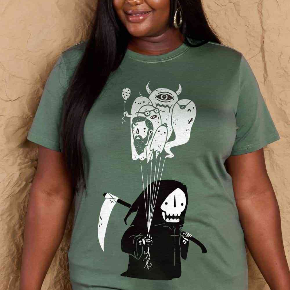 Simply Love Full Size Death Graphic T-Shirt - Guy Christopher