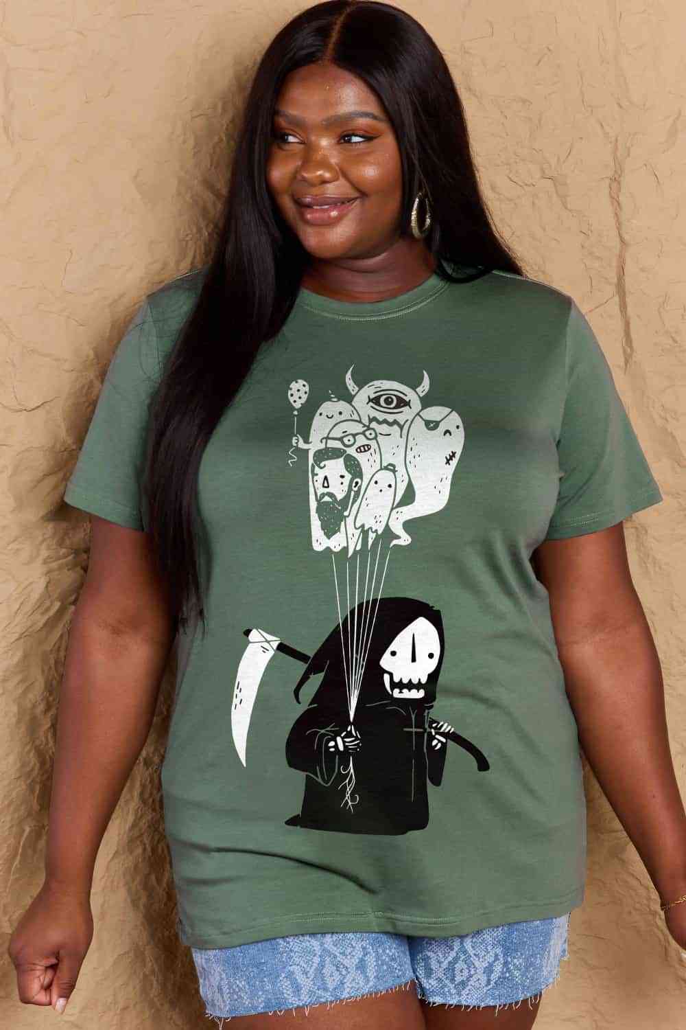 Simply Love Full Size Death Graphic T-Shirt - Guy Christopher