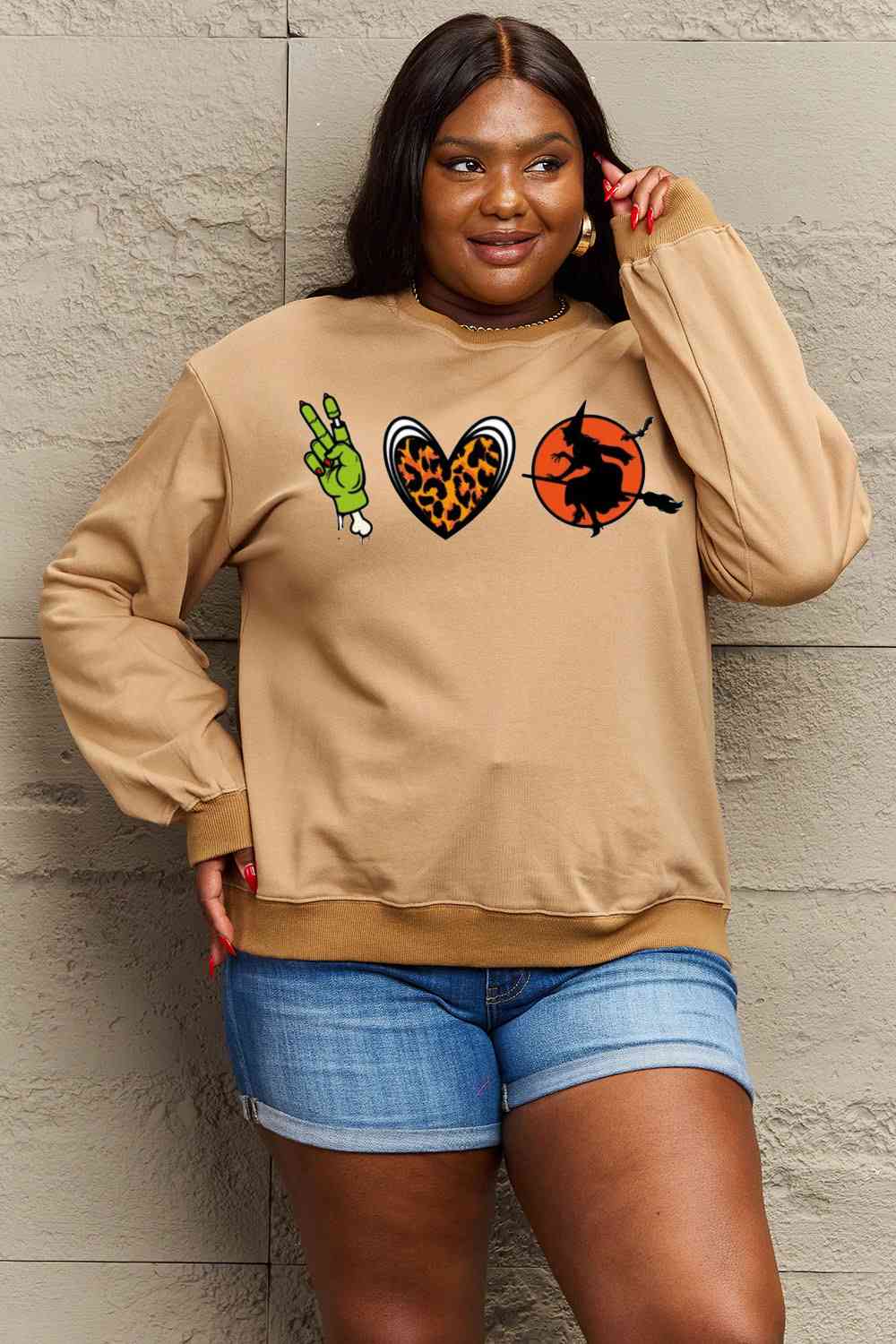 Simply Love Full Size Drop Shoulder Graphic Sweatshirt - Guy Christopher