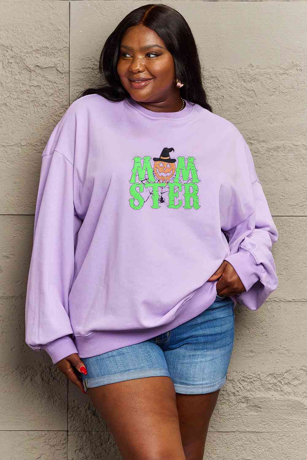 Simply Love Full Size Drop Shoulder Graphic Sweatshirt - Guy Christopher