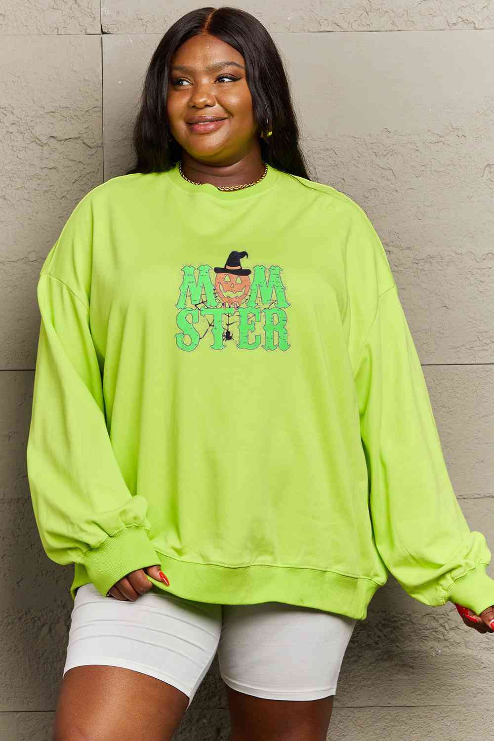 Simply Love Full Size Drop Shoulder Graphic Sweatshirt - Guy Christopher