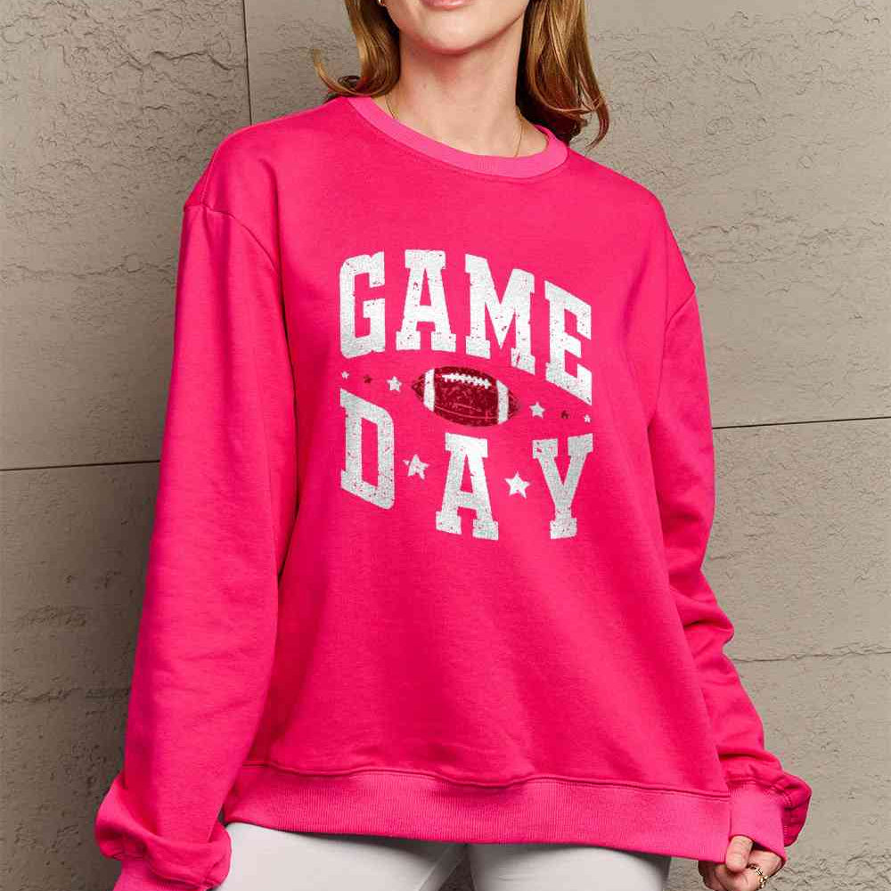 Simply Love Full Size GAME DAY Graphic Sweatshirt - Guy Christopher
