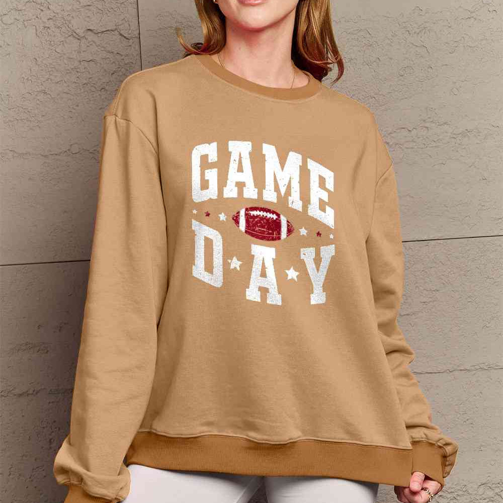 Simply Love Full Size GAME DAY Graphic Sweatshirt - Guy Christopher