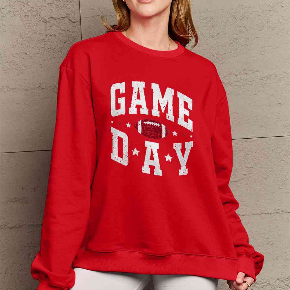 Simply Love Full Size GAME DAY Graphic Sweatshirt - Guy Christopher