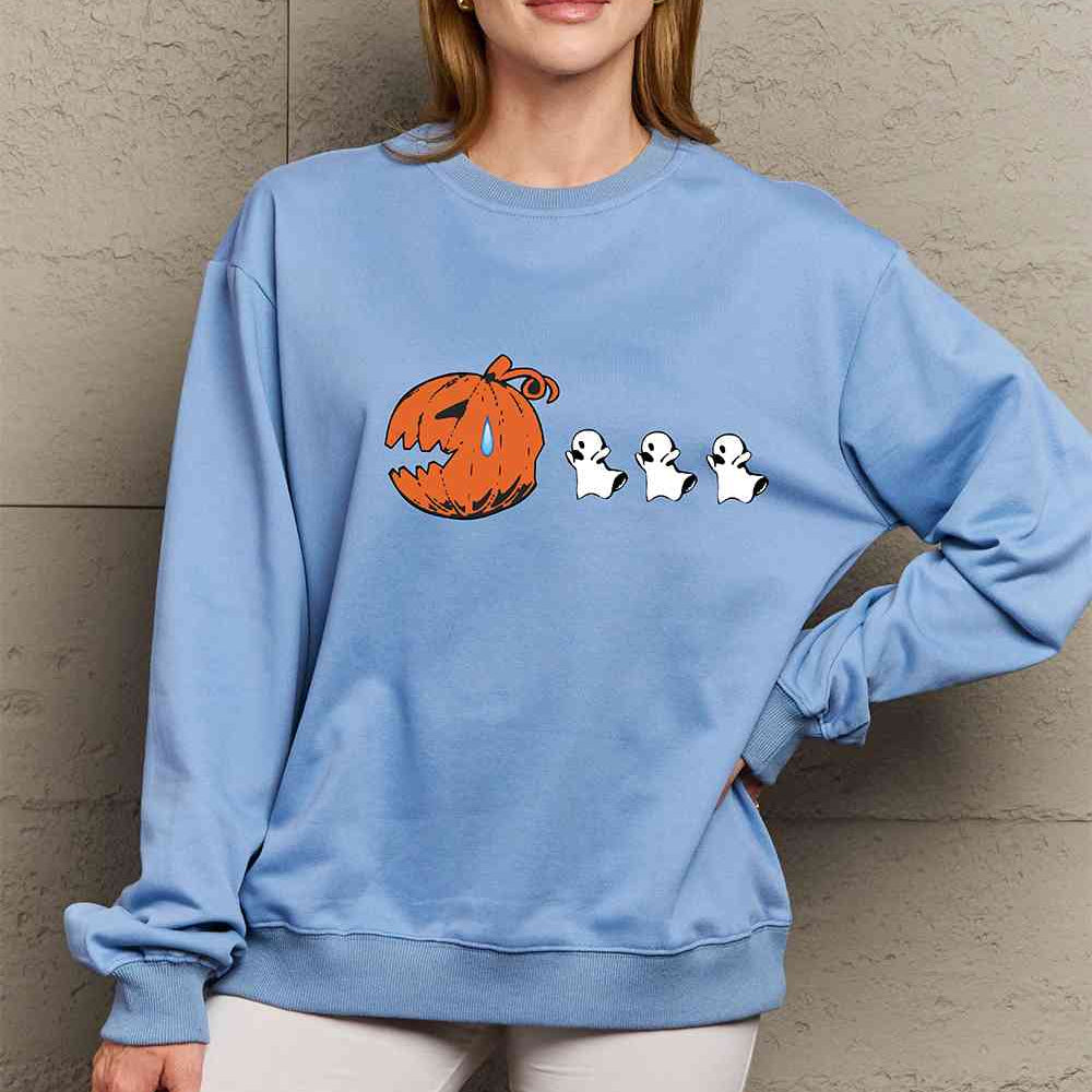 Simply Love Full Size Graphic Dropped Shoulder Sweatshirt - Guy Christopher