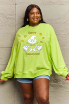 Simply Love Full Size HAPPY HALLOWEEN Graphic Sweatshirt - Guy Christopher