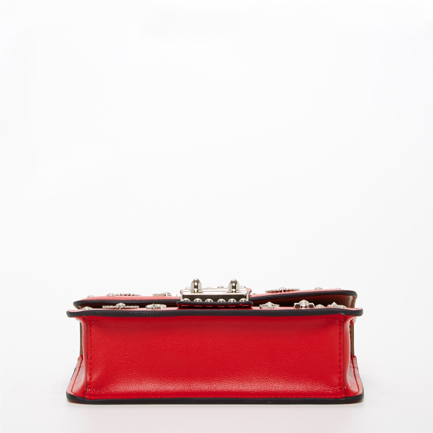 The Hollywood Studded Leather Crossbody Bag Red - Guy Christopher 