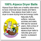 Wet Felted Alpaca Dryer Balls - Grey Aussie - Guy Christopher 